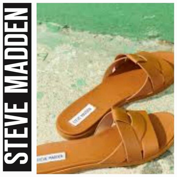 Steve Madden Vivian Tan Leather Sandals - Picture 1 of 11